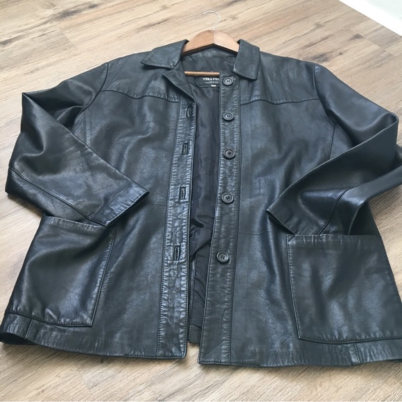 VERA PELLE authentic Italian leather women’s jacket. Size 48. Black. - Picture 8 of 16